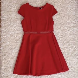 Lulu’s Red A-Line Short Sleeve Dress